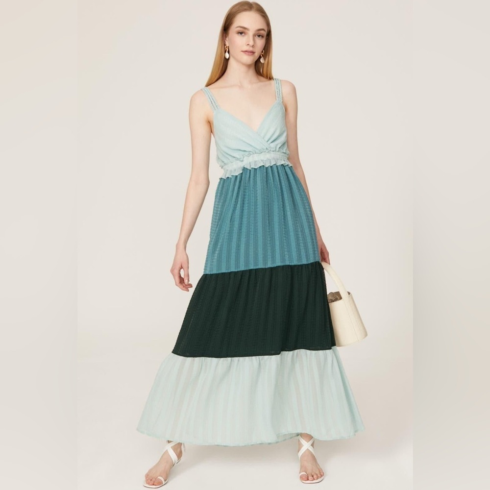 Slate & Willow Color Block Maxi Dress – Size Medium – Stunning & Perfect…